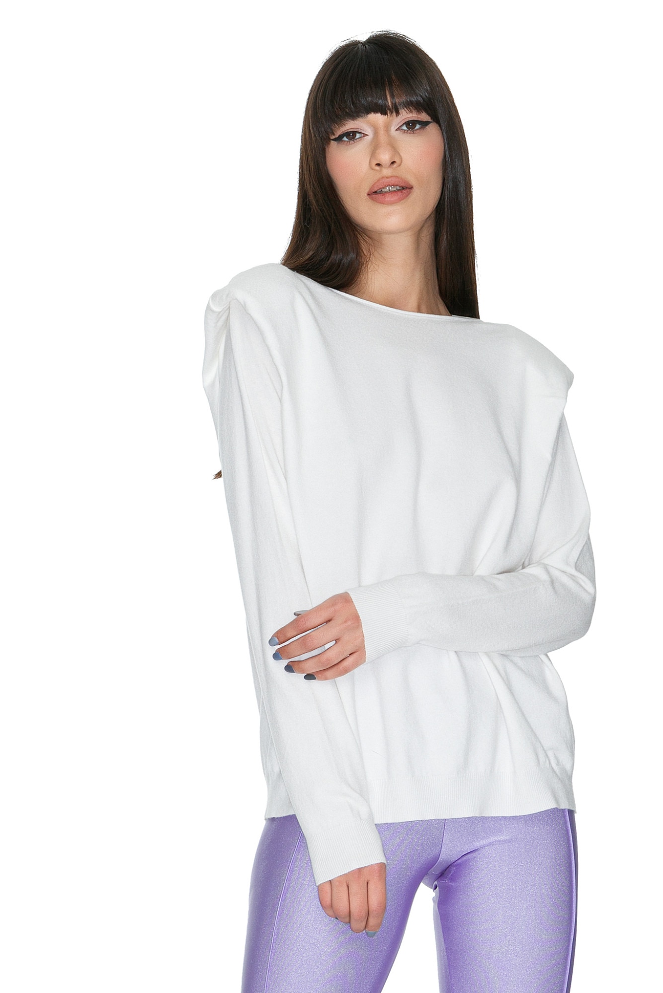 Bluza Elva alba, CuAnna, universala