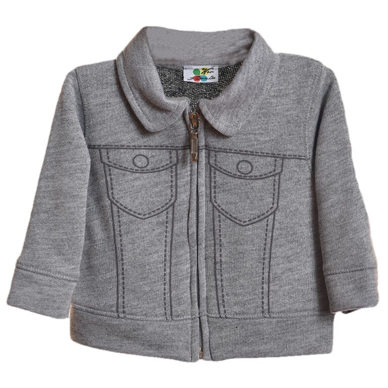 Bluza bebe cu fermoar, Gri