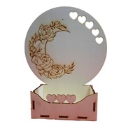 cutie mica pentru aranjamente florale model floral  lemn 15x7 cm imagen 58_0_
0