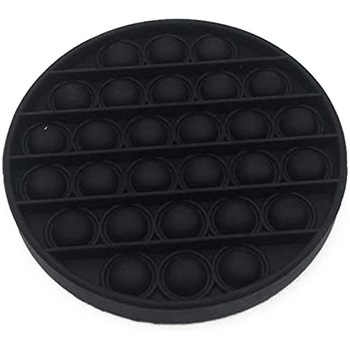 Jucarie antistres din silicon, Pop it now, forma cerc Negru, 13 cm, Urban Trends ® Jucarie antistres din silicon, Pop it now, forma cerc Negru, 13 cm, Urban Trends ®