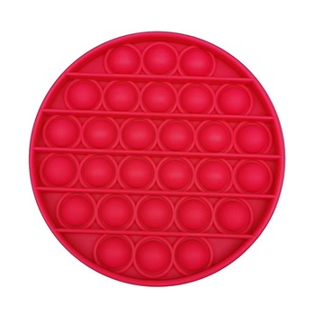 Jucarie antistres din silicon, Pop it now, forma cerc Rosu, 13 cm, Urban Trends ® Jucarie antistres din silicon, Pop it now, forma cerc Rosu, 13 cm, Urban Trends ®