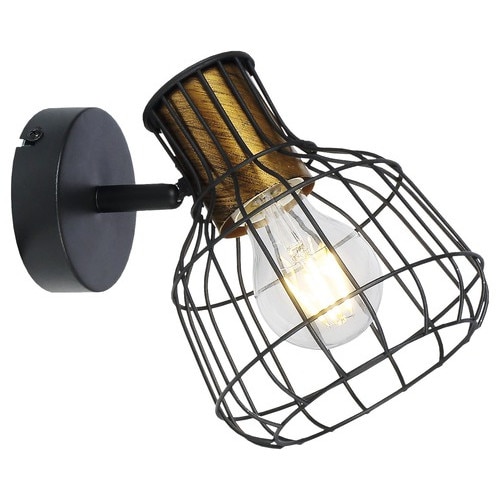 Aplica de perete Grimy E27 max. 1x40W, negru/bronz