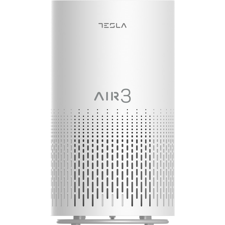 Пречиствател за въздух Tesla TAPA3, CADR 200 м3/ч, Сензор за качество на въздуха, WiFi, Таймер, Филтър HEPA, Бял
