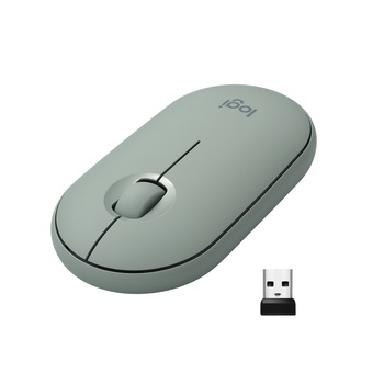 Mouse wireless Logitech Pebble M350, Eucalipt Mouse wireless Logitech Pebble M350, Eucalipt