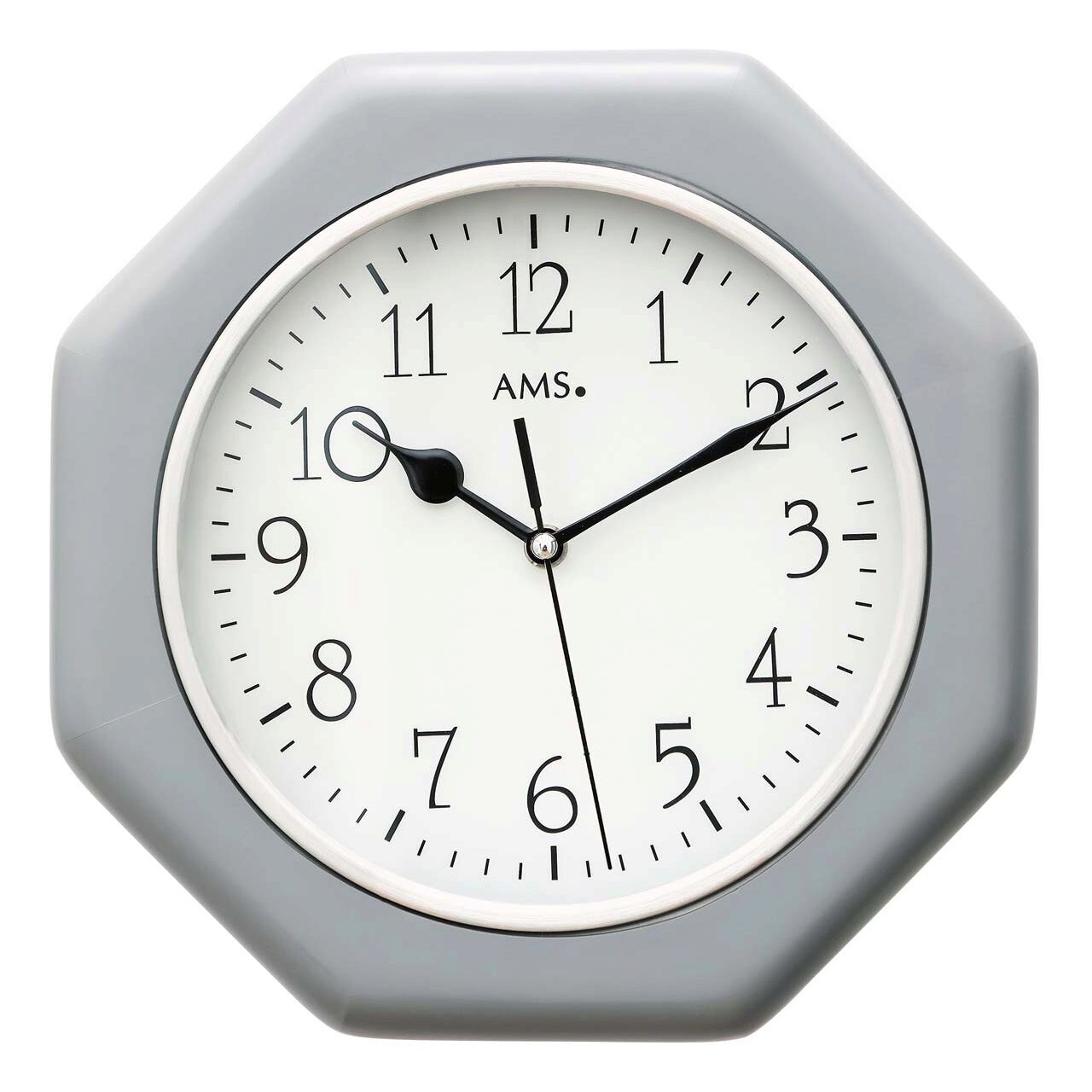 Ceas de perete AMS 5511, Quartz, Alb, Analogic, Modern