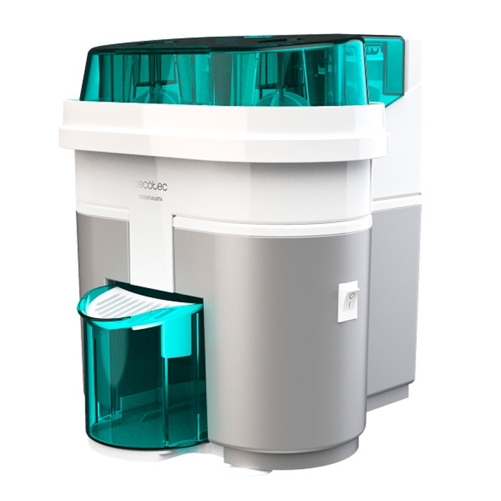 Двойна електрическа сокоизстисквачка за цитрусови плодове CECOTEC 4145, 90W, Чаша за сок 500 мл, Включено устройство за рязане на цитрусови плодове, Бял / Сив