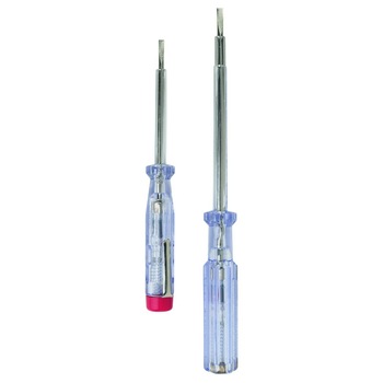 Set 2 surubelnite tester control tensiune, otel, maner transparent, cap drept Set 2 surubelnite tester control tensiune, otel, maner transparent, cap drept
