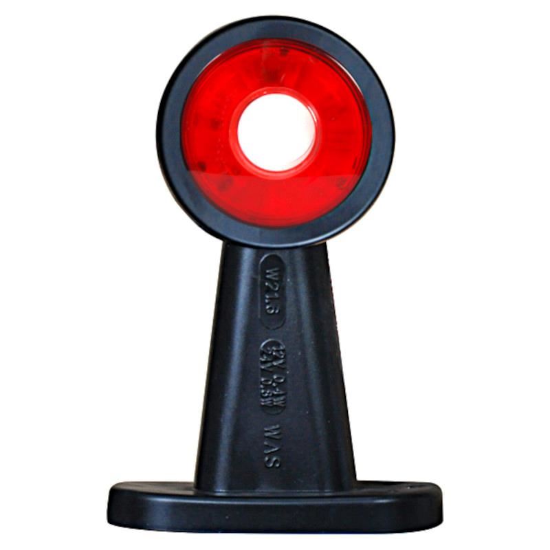 Lampa gabarit cu brat oblic 45°, 135mm, LED, alb-rosie, 12-24V, W21.6W 500bc Was