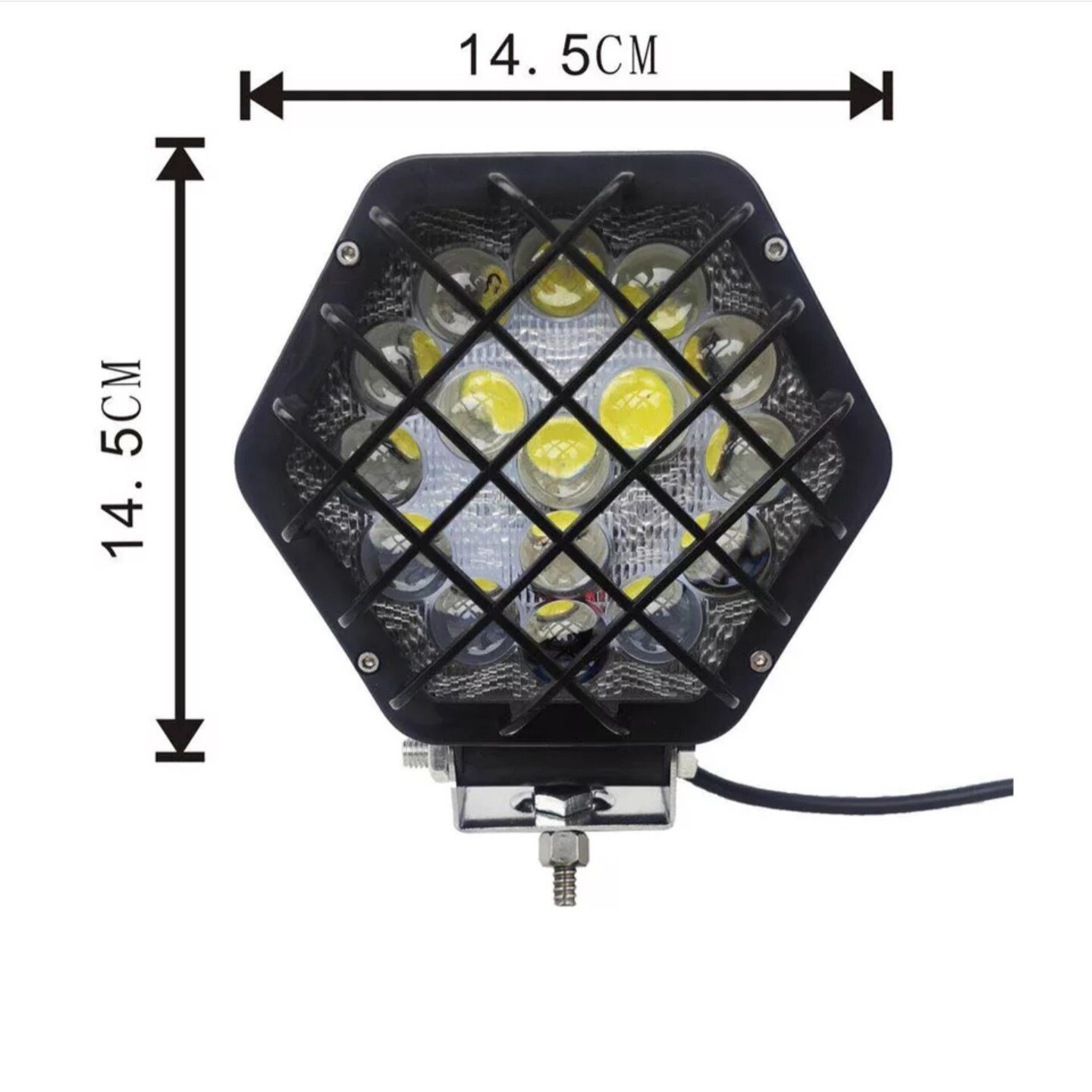 Proiector Auto LED Rotund Off Road Cu 16 De Led Uri SMD 48W 12V