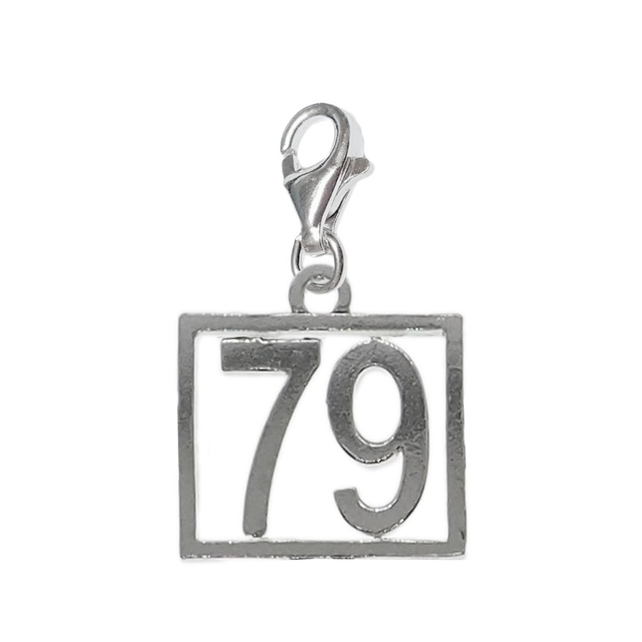 Pandantiv argint carabina Cifra 79 numar norocos cifre aniversare 10247_9320 Dras 79 Argintiu
