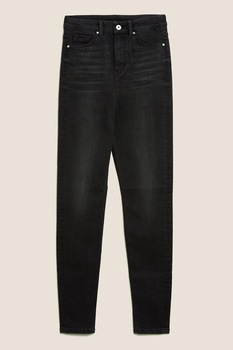 Marks & Spencer, Blugi skinny cu talie inalta, Negru/Gri deschis, W25.5-L31 Marks & Spencer, Blugi skinny cu talie inalta, Negru/Gri deschis, W25.5-L31