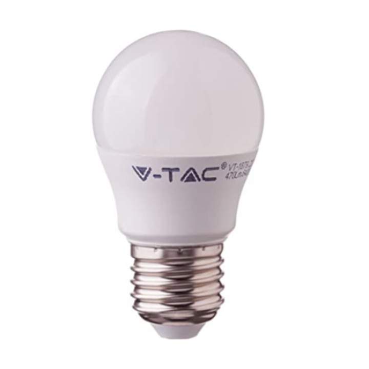 LED крушка Samsung Chip 4.5W, E27, G45, пластмаса, естествено бяла 4000K