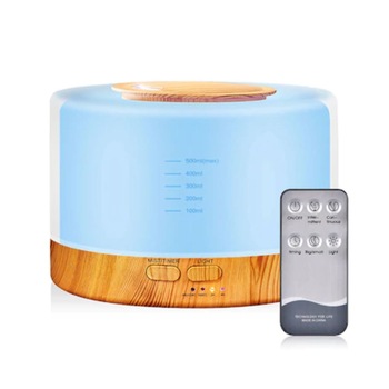 Difuzor Aromaterapie/Umidificator cu ultrasunete FOXMAG24®, Telecomanda, LED 7 culori, autonomie 16 ore, programabil Difuzor Aromaterapie/Umidificator cu ultrasunete FOXMAG24®, Telecomanda, LED 7 culori, autonomie 16 ore, programabil