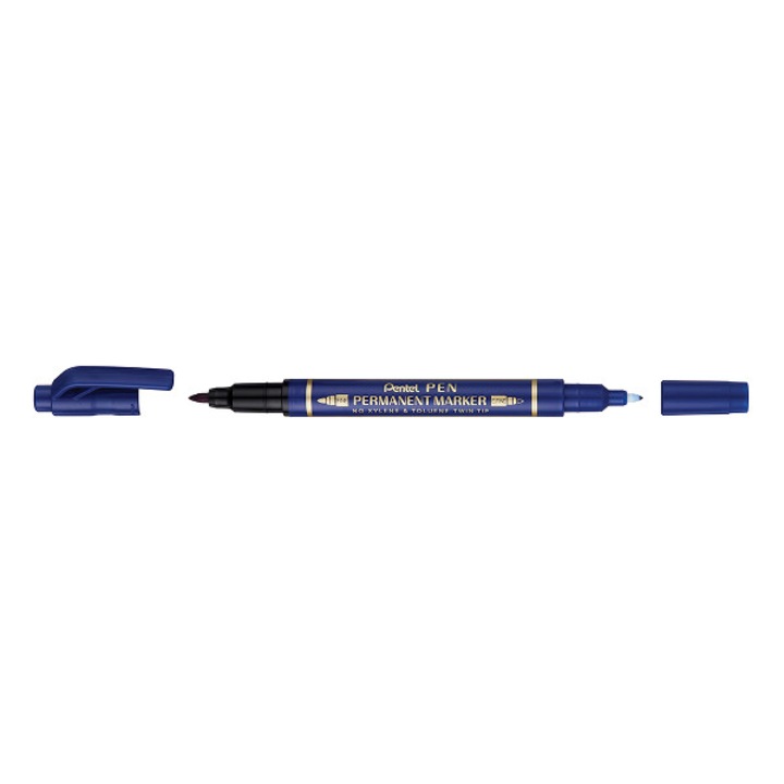 Перманентен маркер Pentel TWIN TYPE 0.3/1.2 mm син