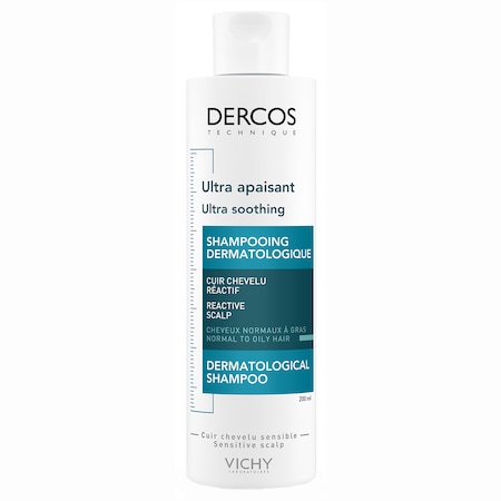 Sampon Vichy Dercos Ultra Soothing pentru par normal spre gras, 200 ml