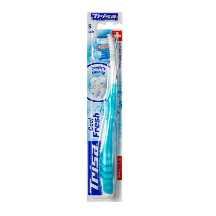Periuta de dinti manuala Trisa Cool & Fresh Soft 612448 Albastru
