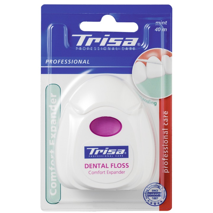 Конец за зъби Trisa, Comfort Expander, Ментолов, 40 м