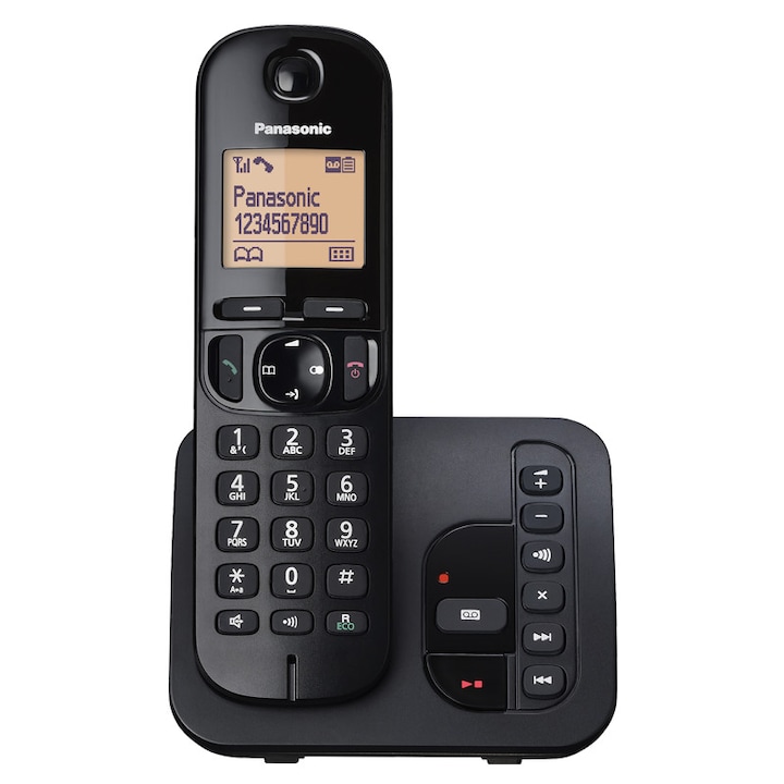 Panasonic KX-TGC220FXB DECT Telefon, vezeték nélküli, fekete