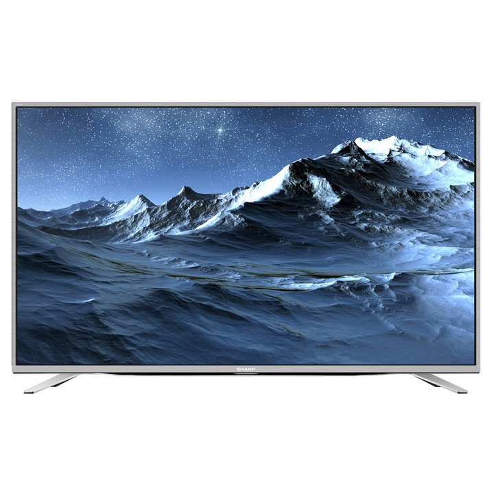 Televizor LED Smart Sharp, 139 cm, LC-55CUF8462ES, 4K Ultra HD