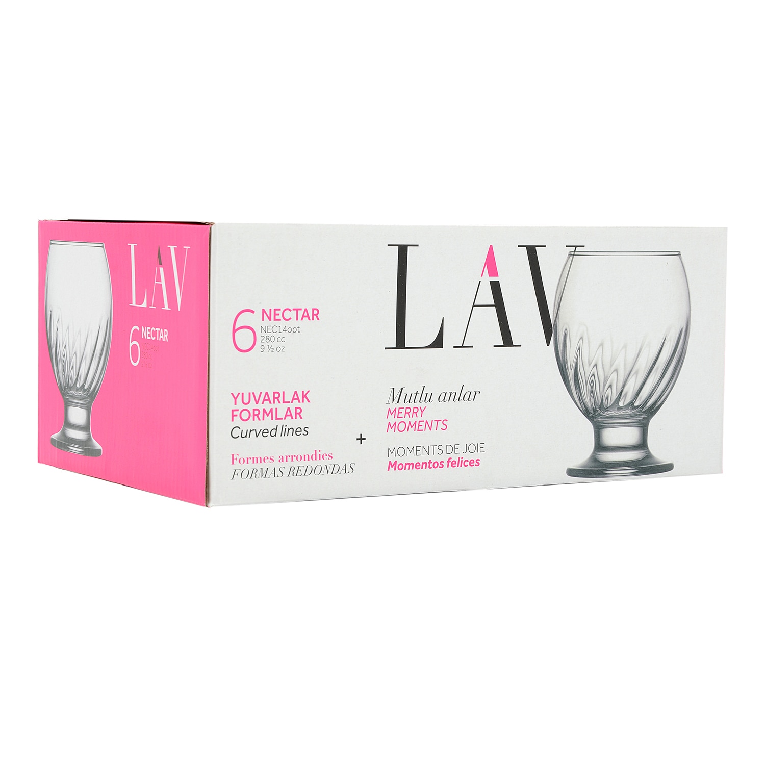 Set 6 Pahare LAV Nectar, 280 ml