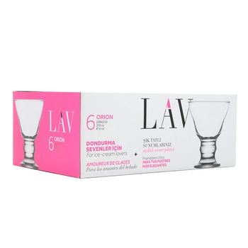 Set 6 cupe inghetata LAV Orion, 250 ml Set 6 cupe inghetata LAV Orion, 250 ml