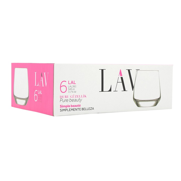 Комплект чаши LAV Lal, 345 мл, 6 броя