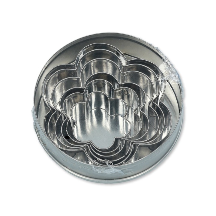 Set 6 decupatoare fondant, forme biscuiti floare