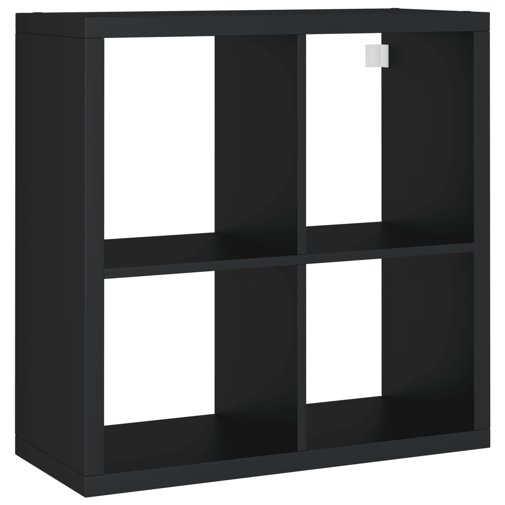 Raft de perete cubic, vidaXL, MDF, 69.5 x 29.5 x 69.5 cm, Negru
