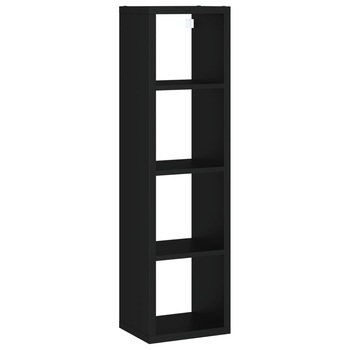 Raft cubic de perete vidaXL, MDF, 37 x 29.5 x 134.5 cm, Negru Raft cubic de perete vidaXL, MDF, 37 x 29.5 x 134.5 cm, Negru