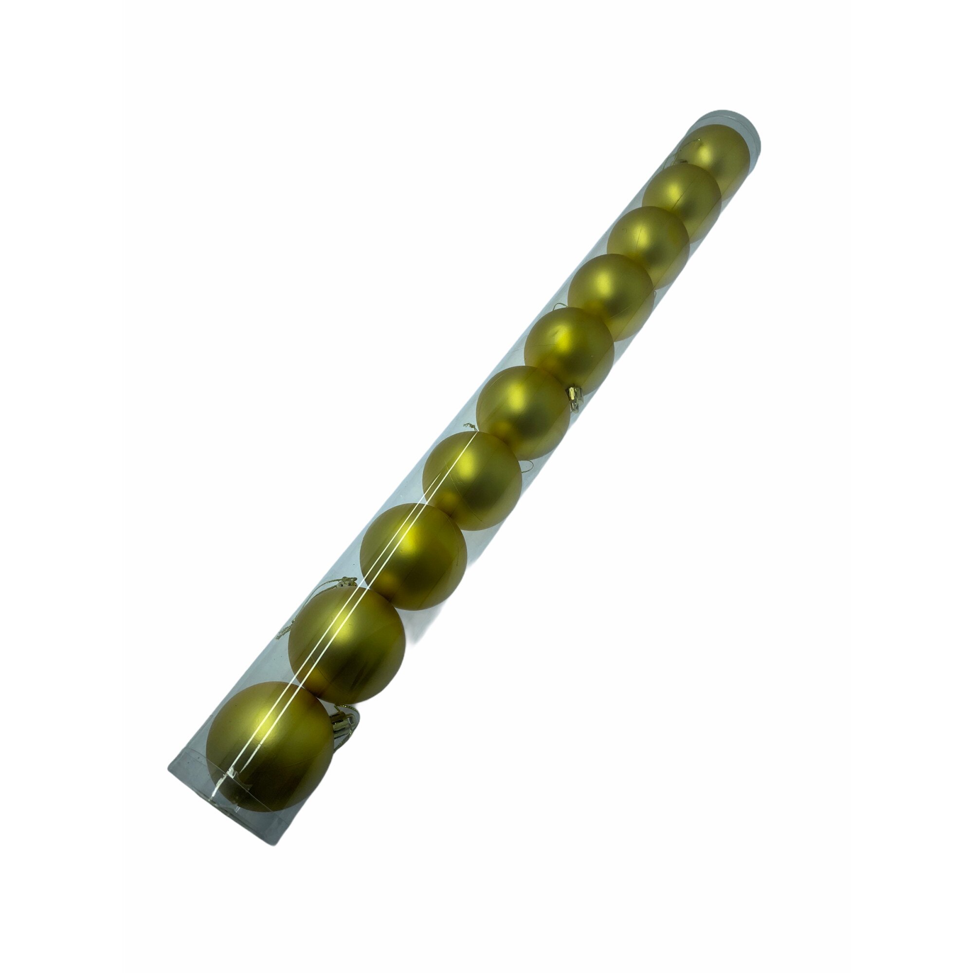 Set 10 globuri brad, Atelier, Rotund, Auriu intens, Mat, 6cm