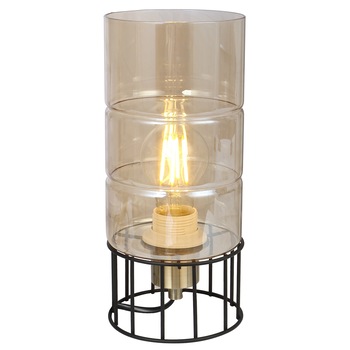 Veioza Ideal KL108015, 1 x E27, negru / bronz + fumuriu Veioza Ideal KL108015, 1 x E27, negru / bronz + fumuriu