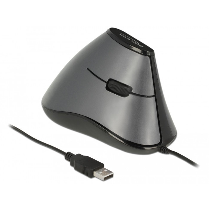 Мишка Delock 12527, USB, Сив