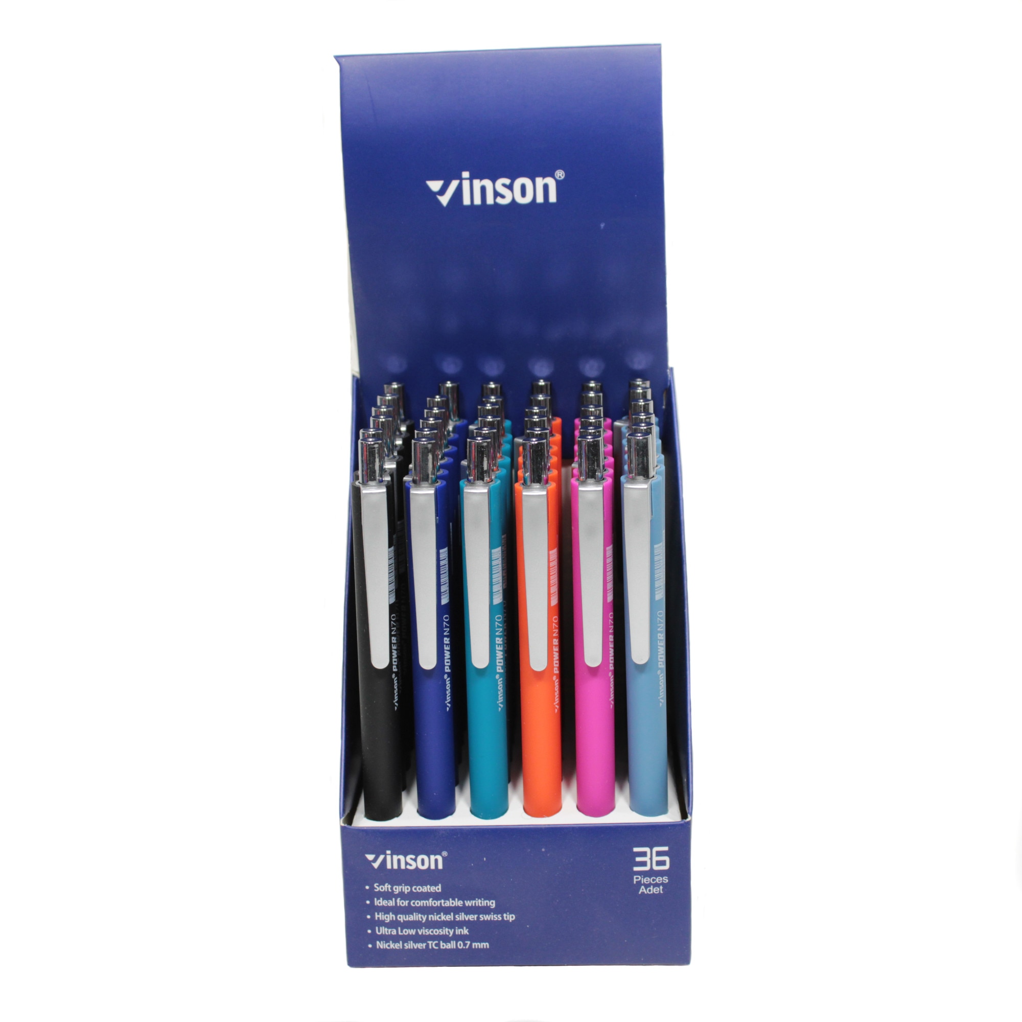 Set 36 pixuri Vinson, cu mina albastra