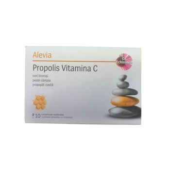 Propolis vitamina C, Alevia, 10 capsule, 6 g Propolis vitamina C, Alevia, 10 capsule, 6 g