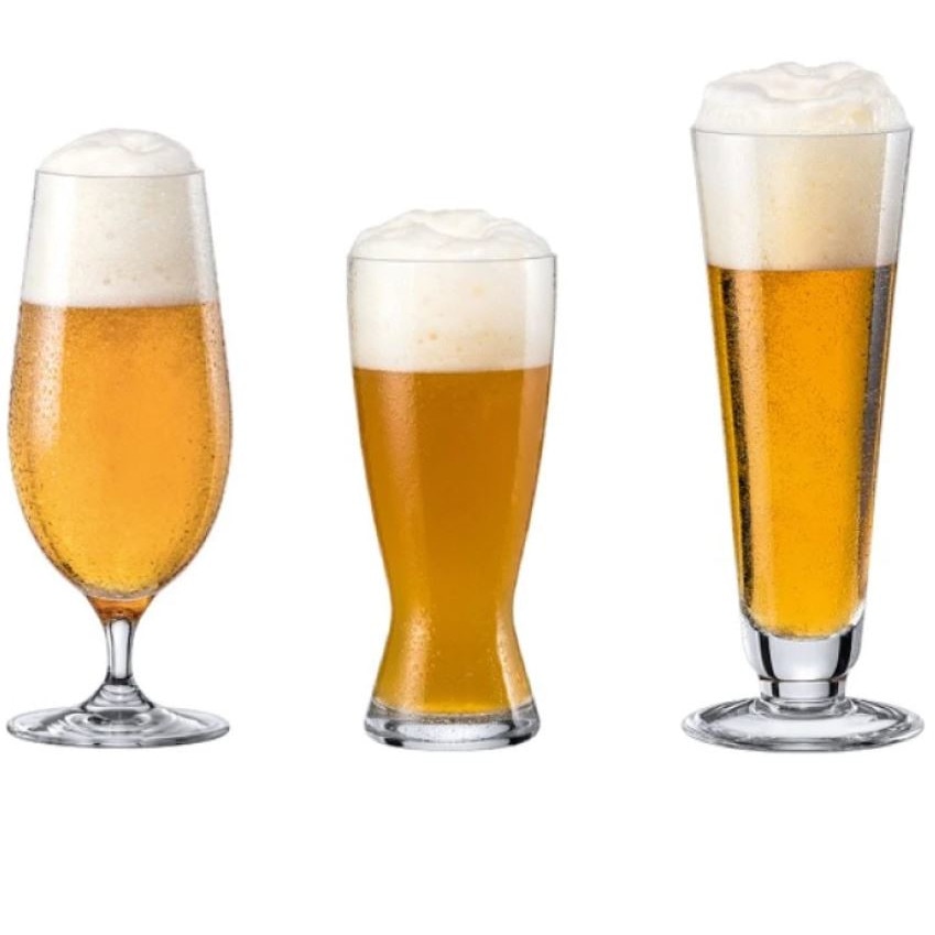 Set 3 pahare pentru bere, Rona Boutique, 460 / 420 / 380 ml, Transparent