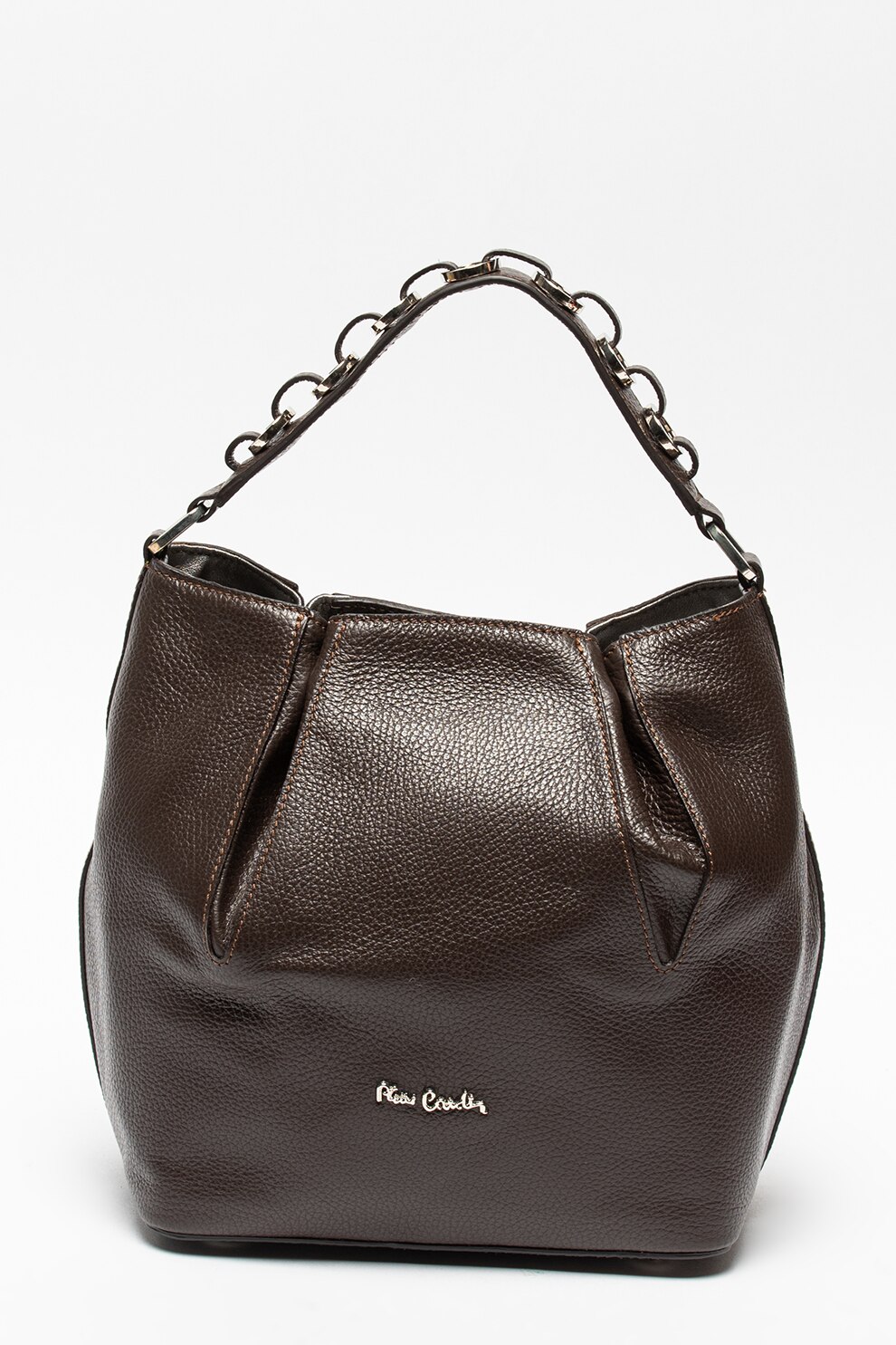 Pierre Cardin, Geanta cu bareta lant detasabila, Maro inchis