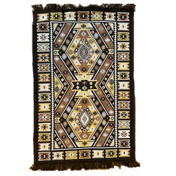 Covor rustic tesut, Serhouse, doua fete, Culoarea maro/crem , Dimensiune 60x90 cm Covor rustic tesut, Serhouse, doua fete, Culoarea maro/crem , Dimensiune 60x90 cm