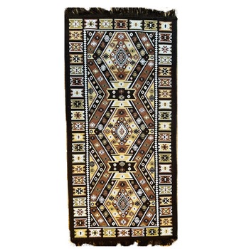 Covor rustic tesut, Serhouse, doua fete, Culoarea maro/crem , Dimensiune 60X120 cm Covor rustic tesut, Serhouse, doua fete, Culoarea maro/crem , Dimensiune 60X120 cm