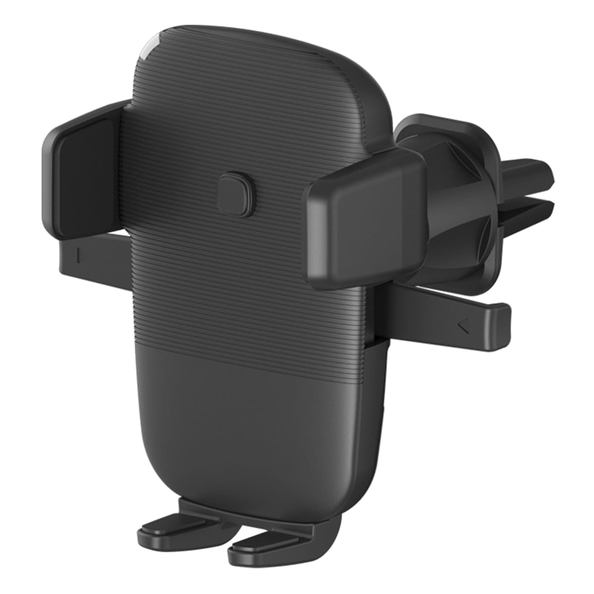 Incarcator auto Qi Wireless 10W, Platinet 45456, suport auto cu prindere la grila de ventilatie, negru
