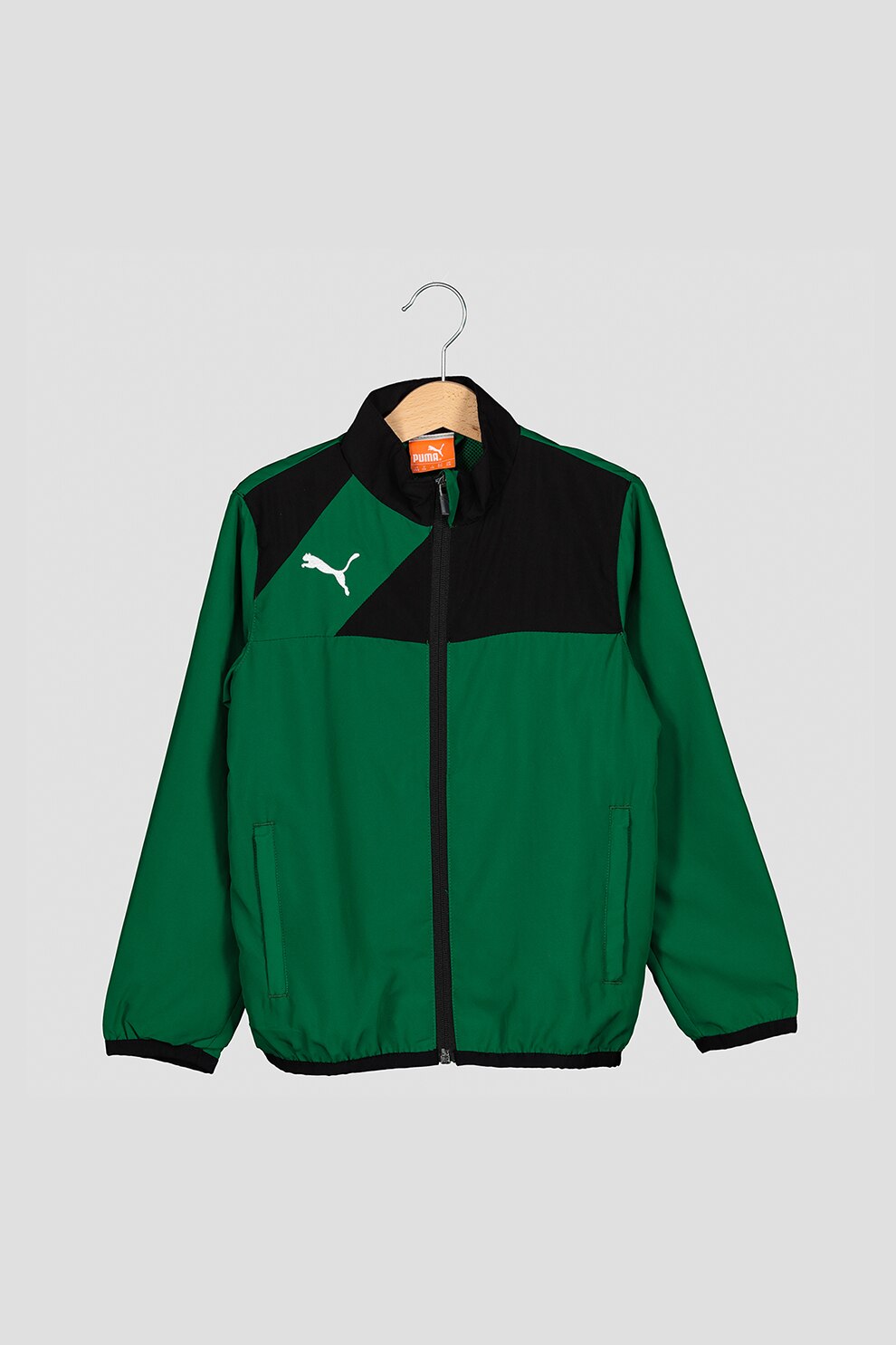 Puma, Jacheta cu fermoar, pentru fotbal Esquadra, Verde/Negru