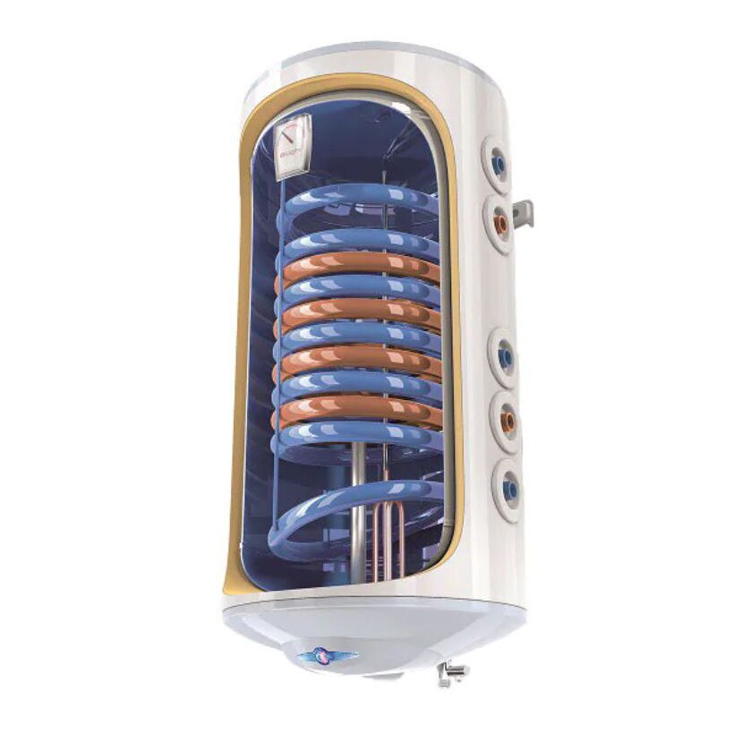 Boiler termoelectric cu 2 serpentine Tesy BiLight, 120 litri, 2000 W, 8 bari, serpentina pe dreapta