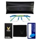 Ochelari Protectie Calculator Copii, uVision Monet Kids, Blue & Yellow, Lumina Albastra, Protectie ecran Telefon, Calculator, Toc si Test filtru lumina albastra inclus, 7-14 ani