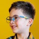 Ochelari Protectie Calculator Copii, uVision Monet Kids, Blue & Yellow, Lumina Albastra, Protectie ecran Telefon, Calculator, Toc si Test filtru lumina albastra inclus, 7-14 ani