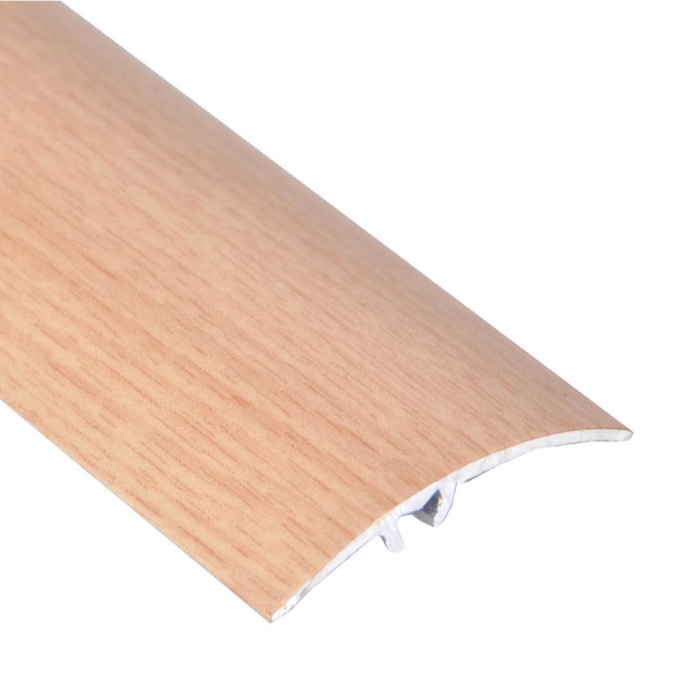 Profil de Trecere cu Functie Dubla cu Surub Ascuns, Aluminiu, 50 mm x 2.7 m, Culoare Fag