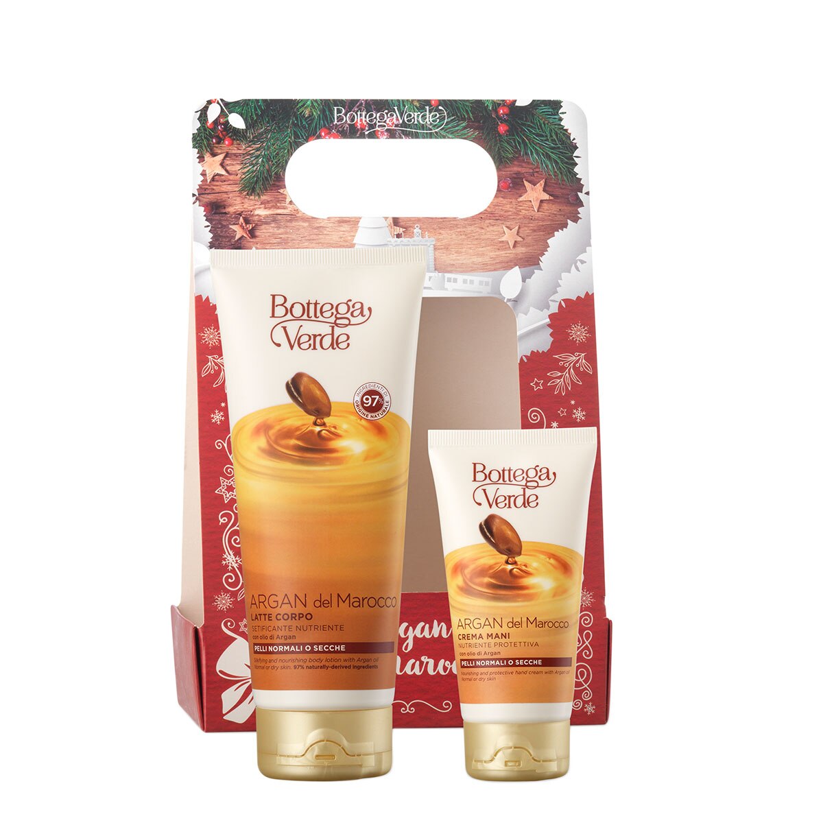 Set cadou femei, ingrijire delicata, cu ulei de argan - Argan del Marocco, 200 ML, 75 ML, Bottega Verde