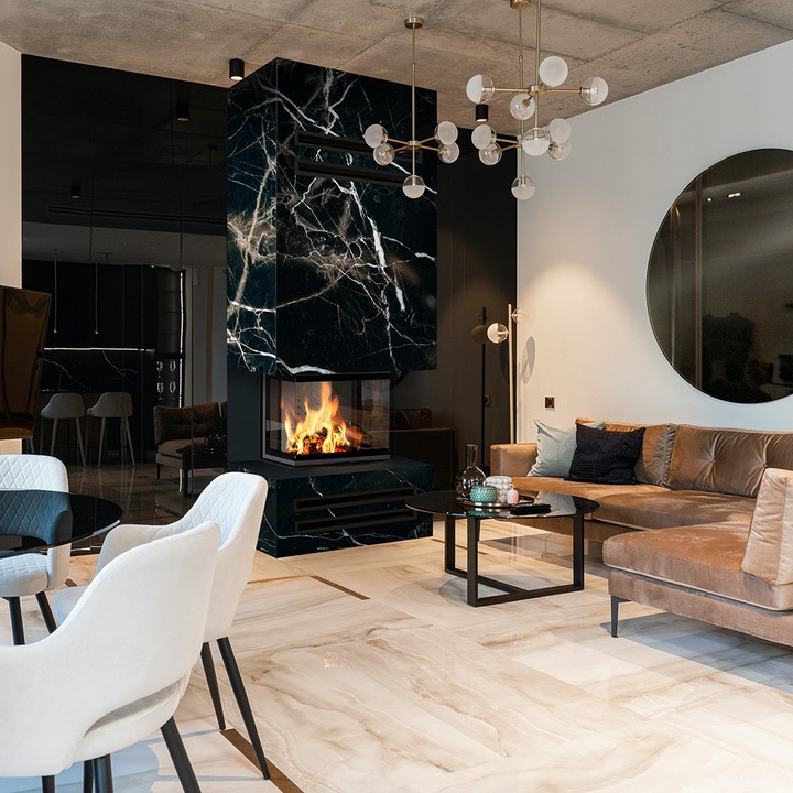 Камина Kratki Nbc 600 400, Дърва, Черен, 9 W, Сертифицирана от TÜV