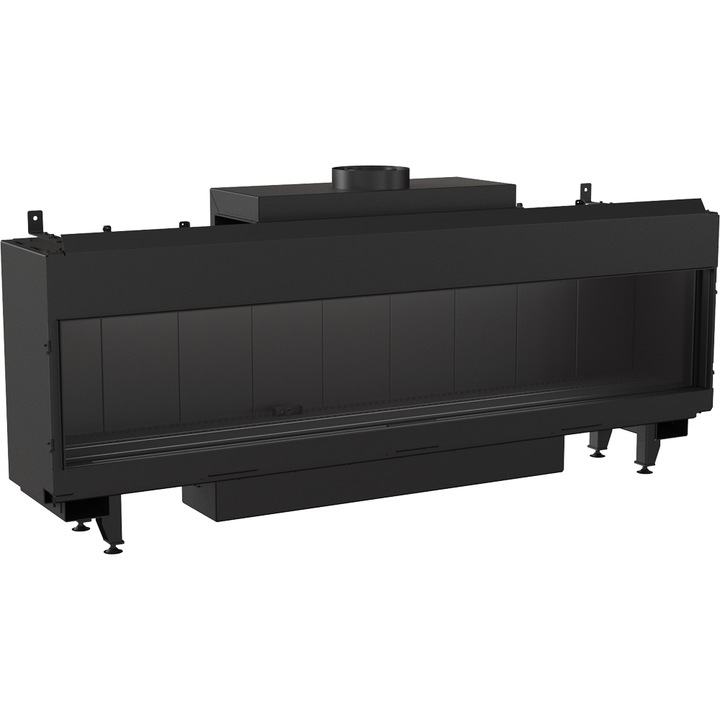 Камина Kratki Leo 200 G20, Газ, Черен, 16 kW, Сертифицирана от TÜV