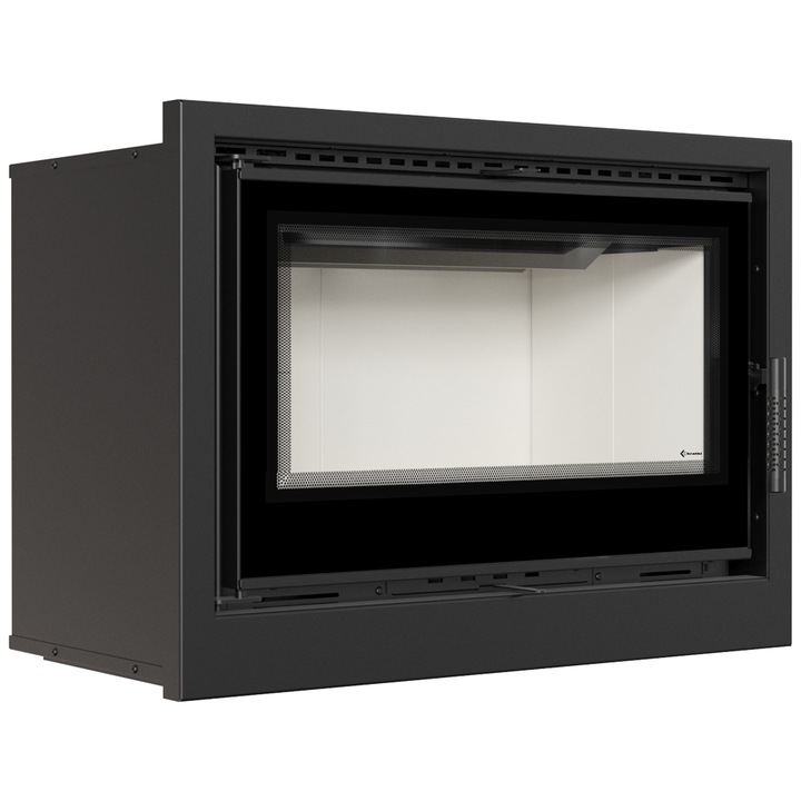 Камина Kratki Kaseta Arke 80, Дърва, Черен, 12 kW, Сертифицирана от TÜV