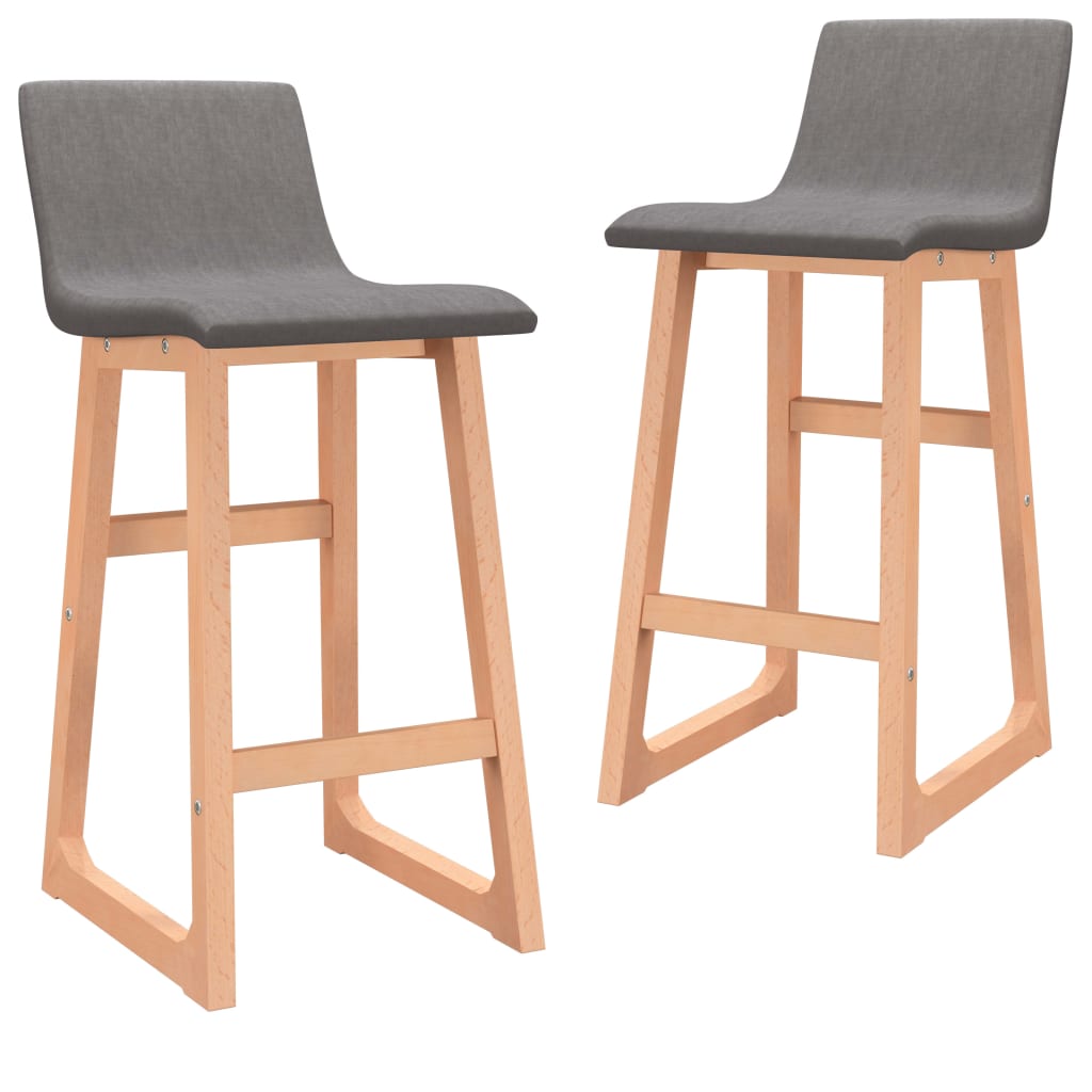 Set de 2 scaune de bar, vidaXL, Tesatura, 38 x 45 x 85 cm, Taupe