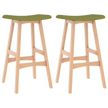 Set de 2 taburete de bar inalte, vidaXL, Tesatura, 44 x 27 x 70 cm, Verde Set de 2 taburete de bar inalte, vidaXL, Tesatura, 44 x 27 x 70 cm, Verde